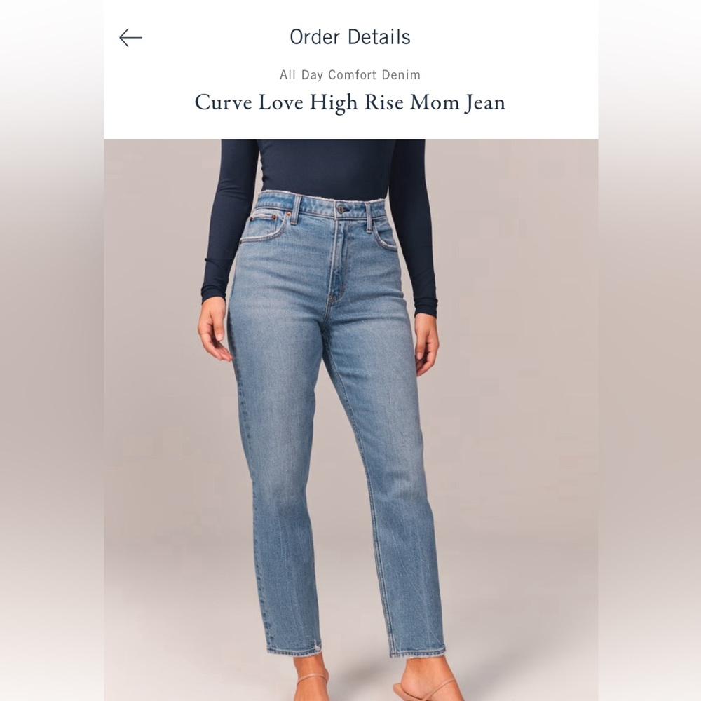 Abercrombie Curve Love High Rise mom Jeans